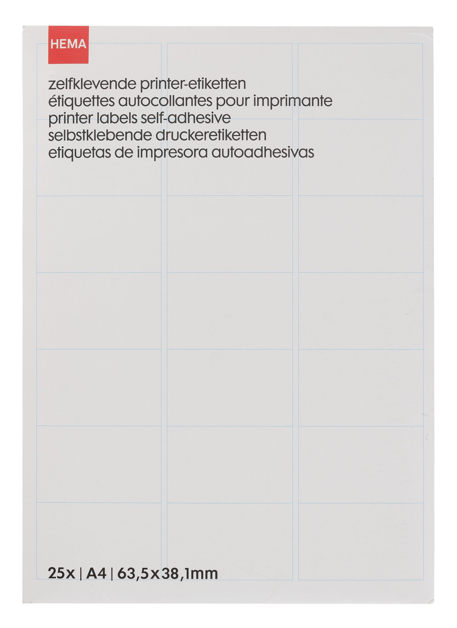 25-pak printer-etiketten - 38310012 - HEMA