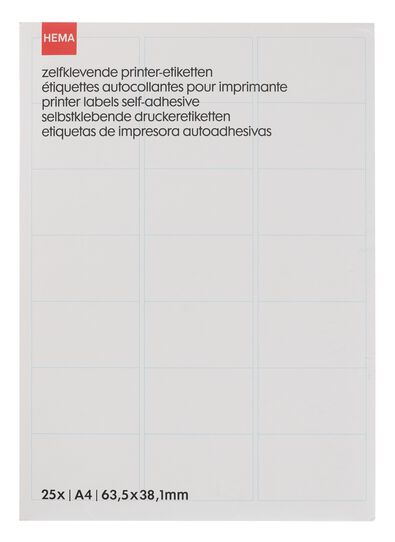 25-pak printer-etiketten - 38310012 - HEMA