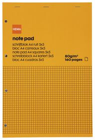 bloc-notes A4 - à carreaux de 5 x 5 mm - 14185210 - HEMA