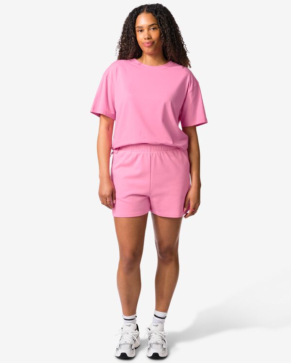 dames sweatshort roze roze - 36000440PINK - HEMA