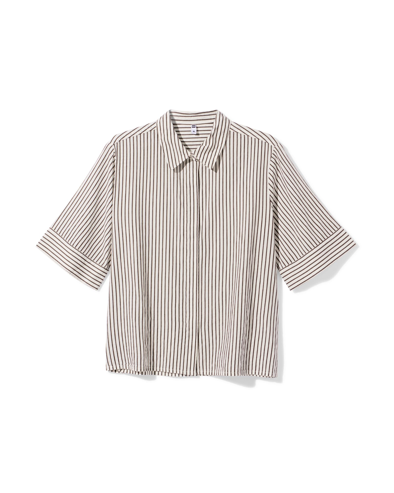 damesblouse Sally seersucker strepen wit wit - 36208850WHITE - HEMA