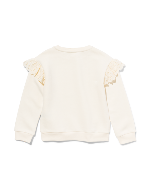 sweat-shirt enfant avec broderie blanc blanc - 1000029649 - HEMA