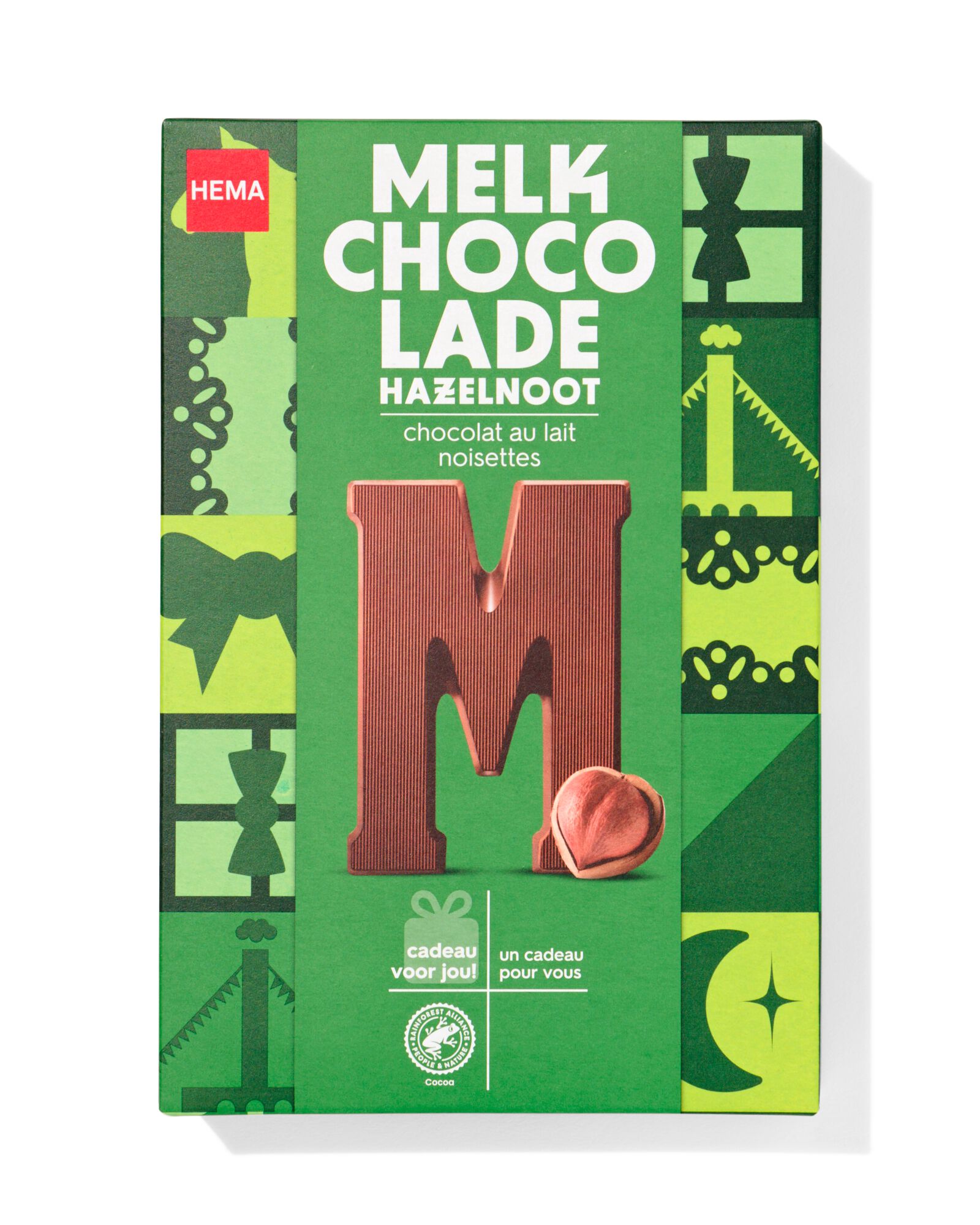 lettre M en chocolat aux noisettes 140g noisette lait M - 24414013 - HEMA