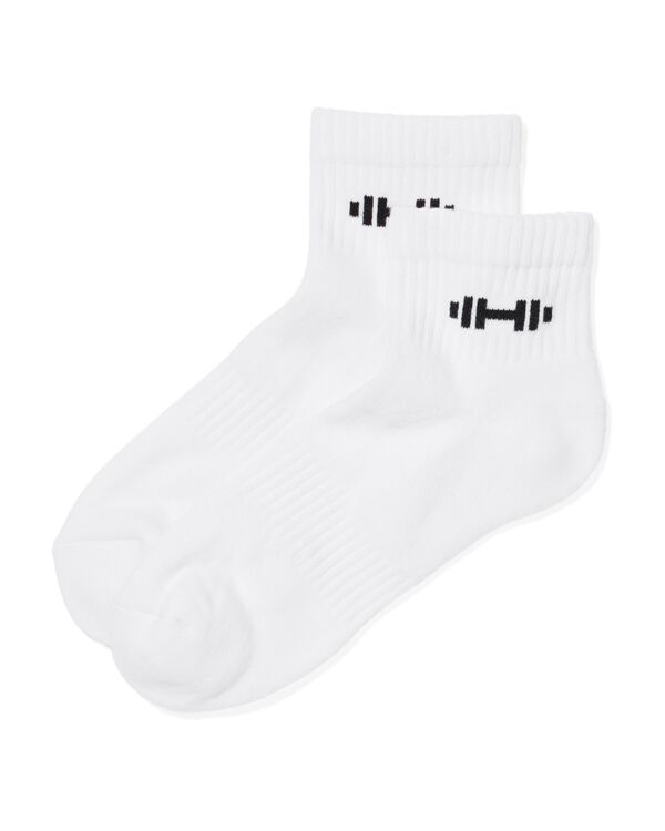 Damen-Sportsocken &ndash; 2 Paar wei&szlig; wei&szlig; - 4400040WHITE - HEMA