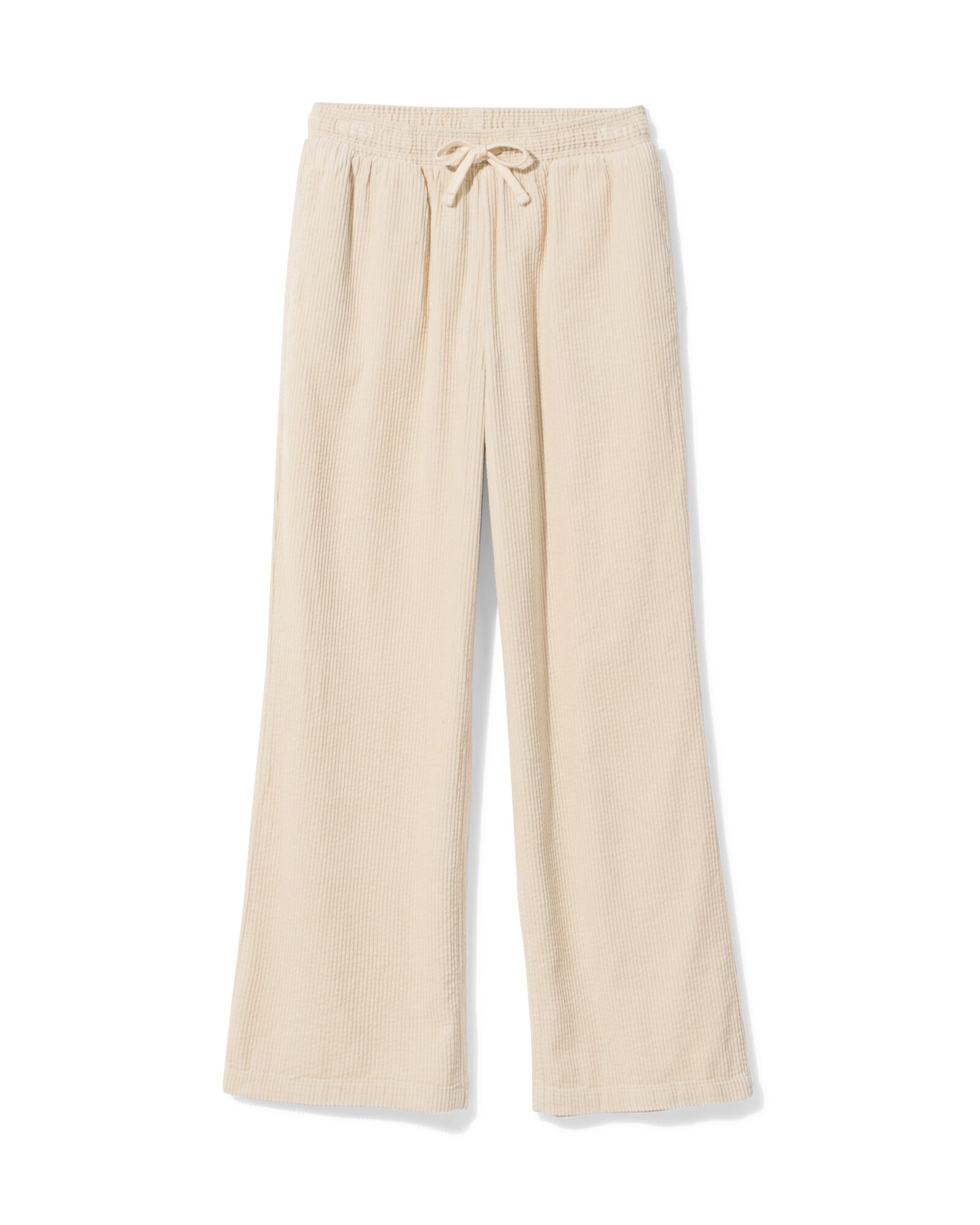Damenhose Lena, Kord, Wide Leg  eierschalenfarben - 36205260OFFWHITE - HEMA