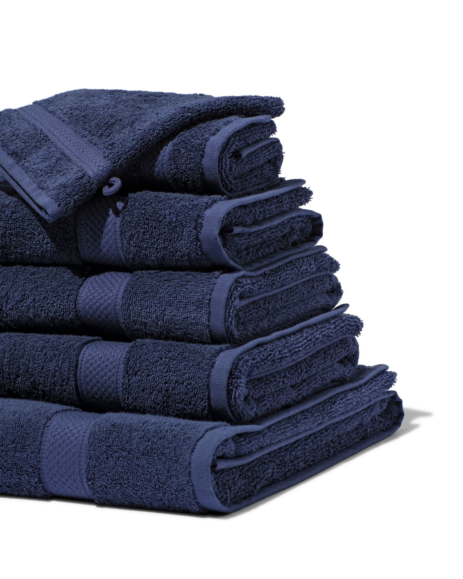 serviettes de bain - qualit&eacute; &eacute;paisse bleu nuit bleu nuit - 2000000043 - HEMA