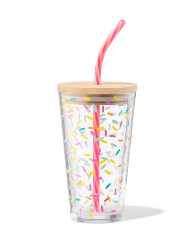 tasse bocal 410 ml bambou mouchetée - 61130167 - HEMA