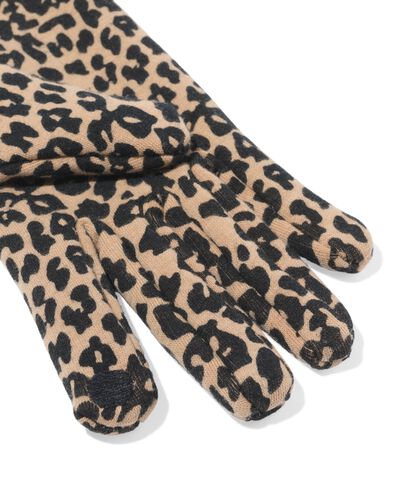 dameshandschoenen met touchscreen tip luipaard multi1 multi1 - 16451025MULTI1 - HEMA