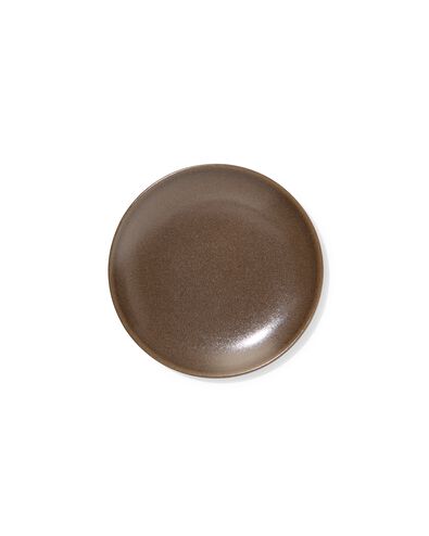 taartbord ⌀16cm Puur reactief glazuur donkerbruin - 9650178 - HEMA