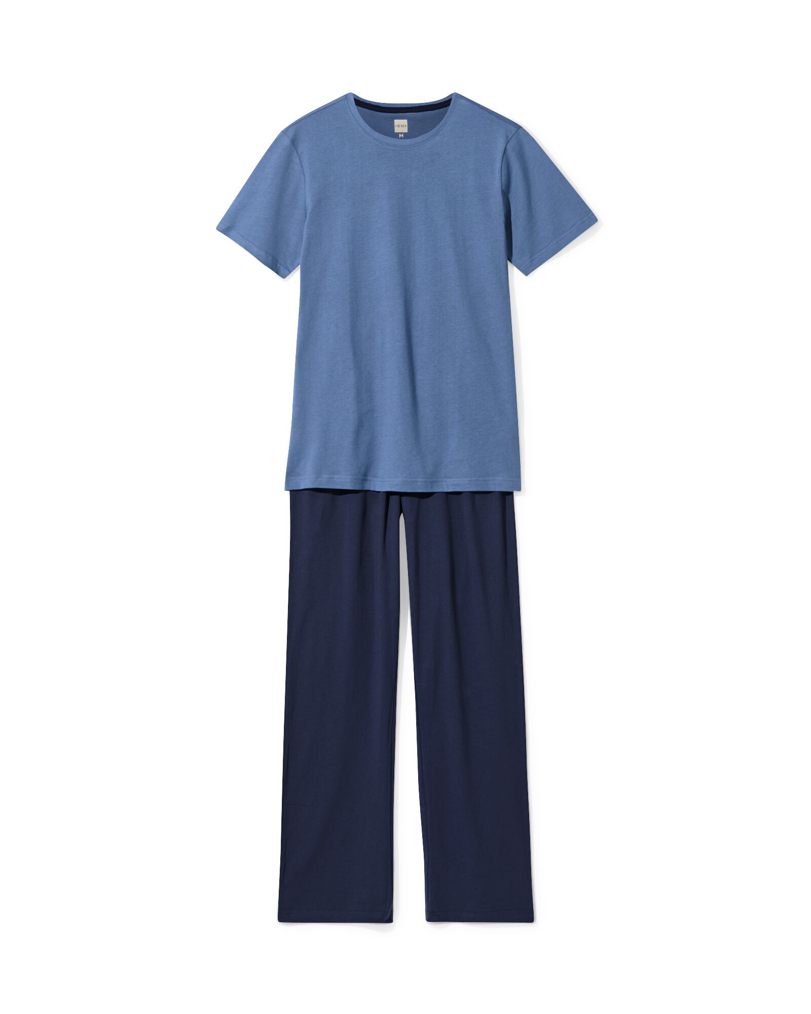 herenpyjama  blauw blauw - 23686630BLUE - HEMA