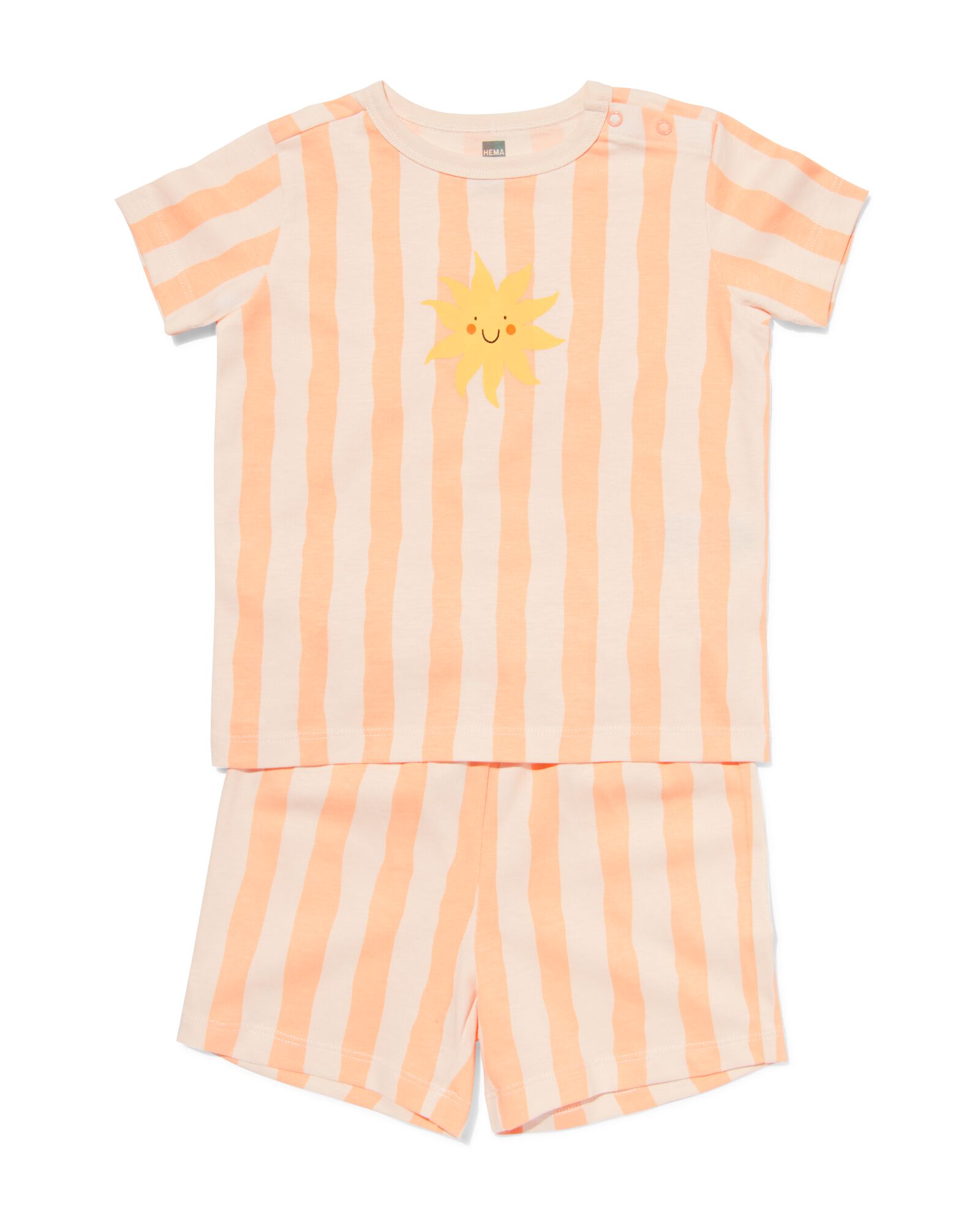 pyjacourt b&eacute;b&eacute; rayures p&ecirc;che p&ecirc;che - 33301360PEACH - HEMA