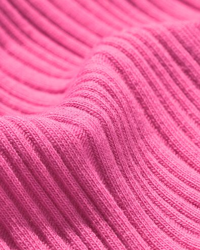 kinderjurk A-lijn rib donkerroze donkerroze - 30849117DARKPINK - HEMA