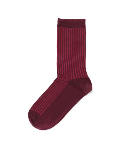 chaussettes femme &agrave; rayures rouge fonc&eacute; - 4280715DARKRED - HEMA