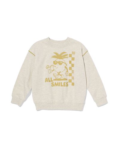 Kinderpulli mit Retro-Aufdruck graumeliert graumeliert - 30711628GREYMELANGE - HEMA