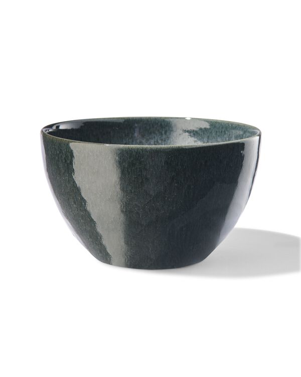 schaal - 14 cm - Porto - reactief glazuur - zwart - 9602034 - HEMA