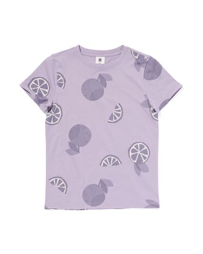 Kinder-T-Shirt, Zitrusfrucht violett 146/152 - 30783952 - HEMA