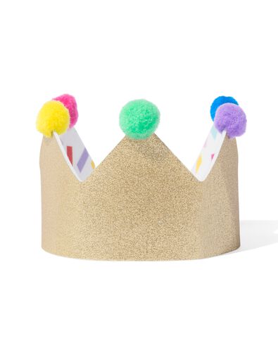 verjaardagskroon stof streepjes - 14250097 - HEMA