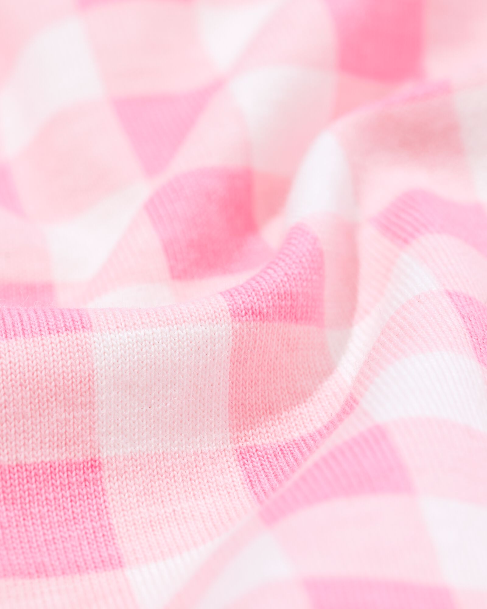 Damen-Kurz-Pyjama aus Jersey, kariert rosa rosa - 23401515PINK - HEMA