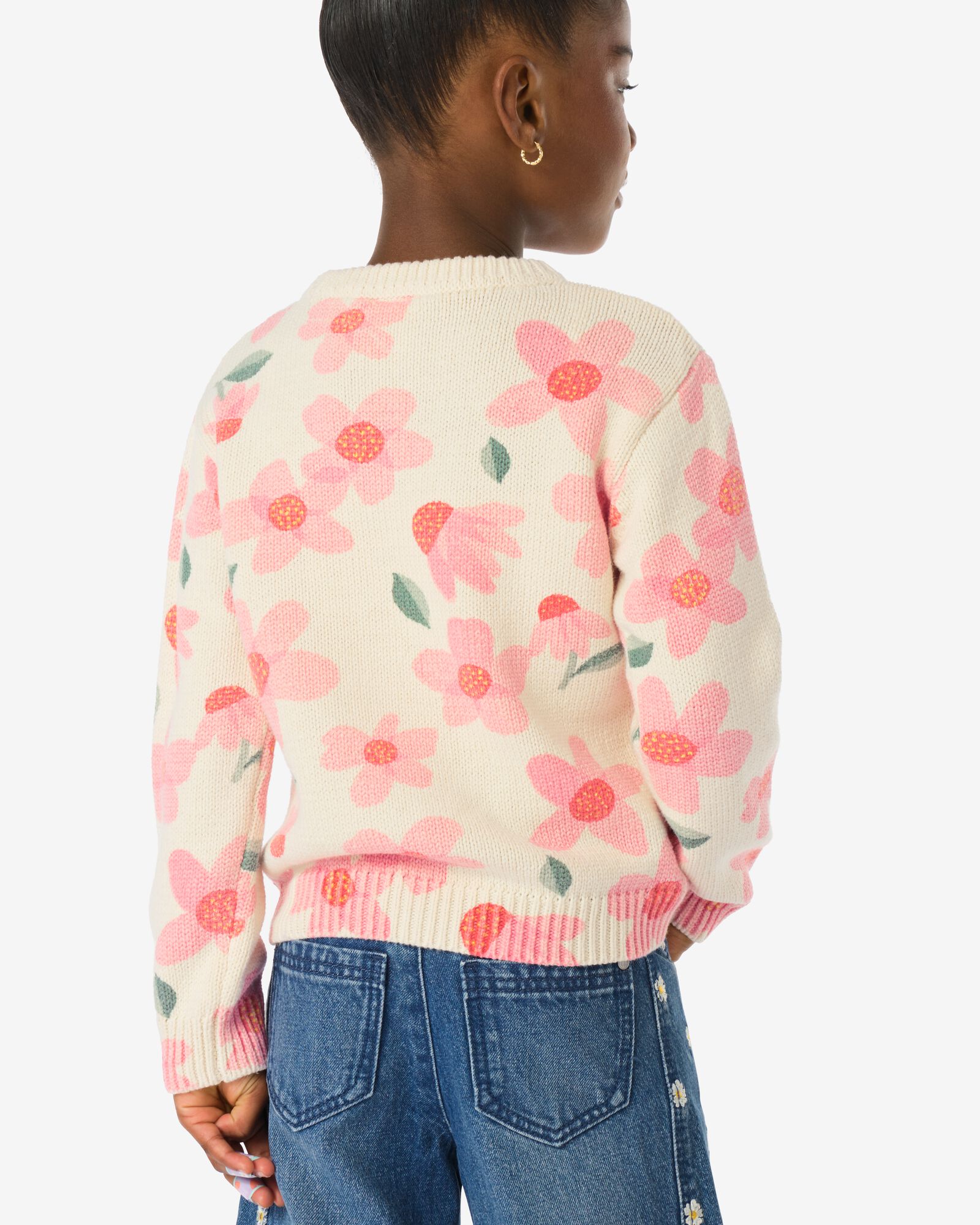 pull enfant fleurs écru écru - 30852118ECRU - HEMA