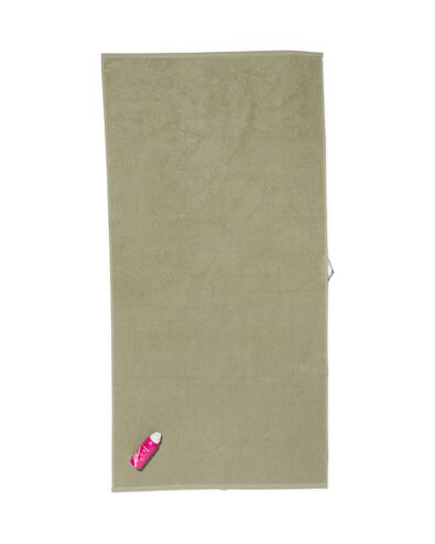 serviette de bain 2ème vie coton recyclé vert clair - 1000031877 - HEMA