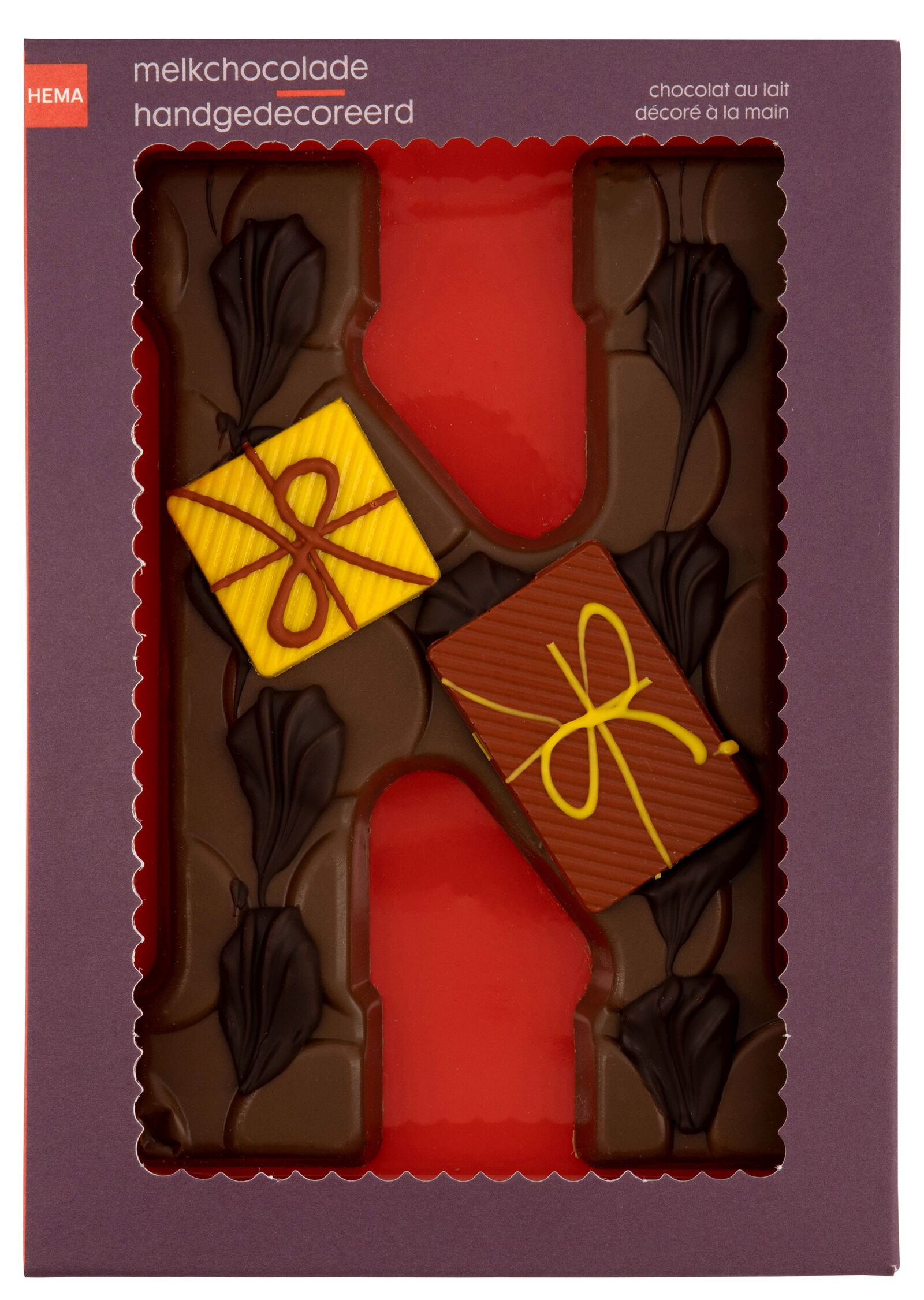 lettre en chocolat au lait d&eacute;cor&eacute;e &agrave; la main 200 g - 1000017008 - HEMA