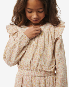 kinder blouse met ruffle lichtroze lichtroze - 1000030017 - HEMA