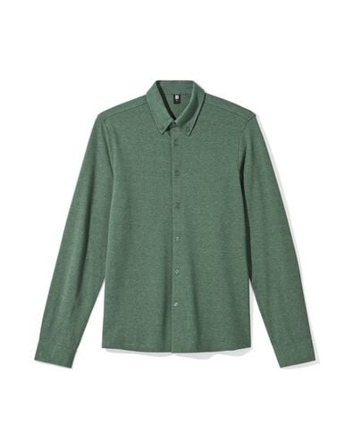 Herren-Oberhemd Billy, Pikee dunkelgr&uuml;n - 2101720DARKGREEN - HEMA