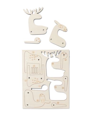 bouwplaat houten hert - 15900370 - HEMA