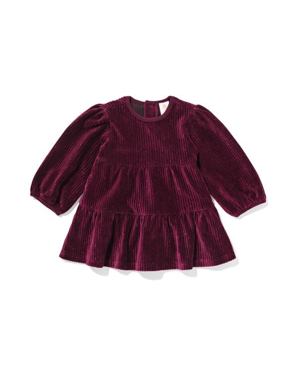 robe b&eacute;b&eacute; c&ocirc;tel&eacute;e paillet&eacute;e  rouge fonc&eacute; rouge fonc&eacute; - 33050270DARKRED - HEMA