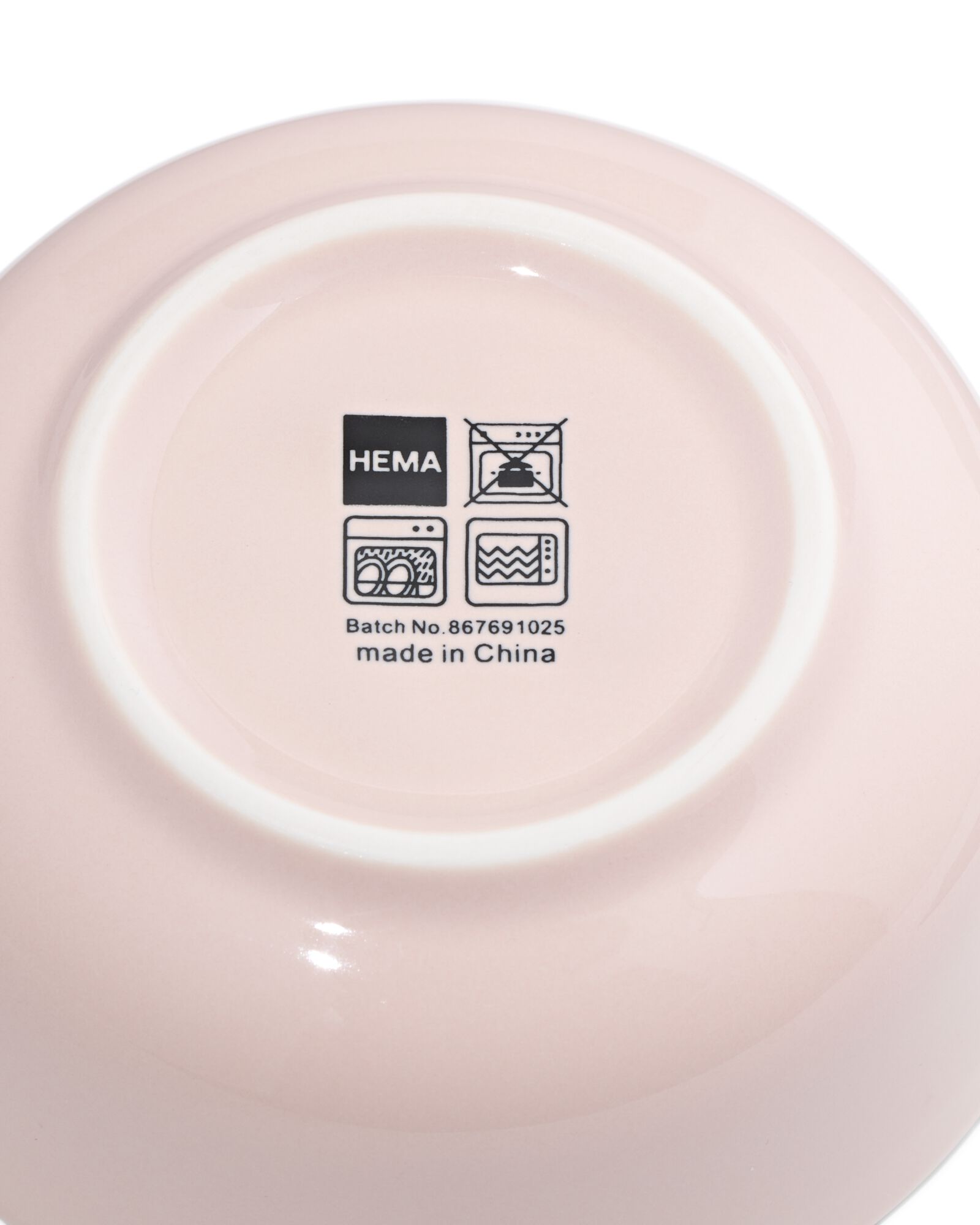 bol ⌀11x4,7cm KNAP new bone rose - 9650315 - HEMA