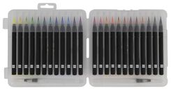 Pinselstifte und wiederbefüllbare Wasserpinsel, 26-teilig - 60720095 - HEMA