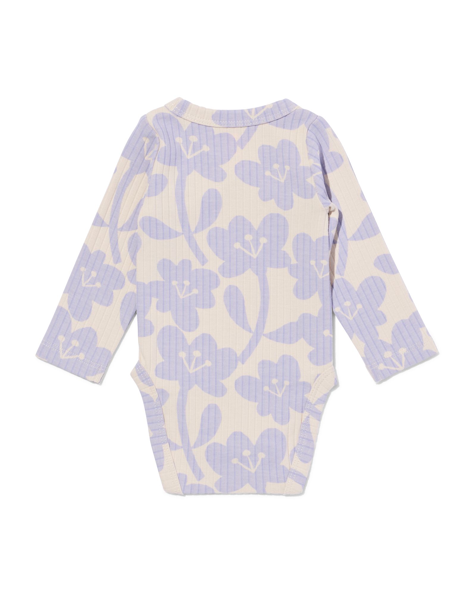 body de croissance b&eacute;b&eacute; c&ocirc;tel&eacute; avec bambou stretch fleurs sable - 33401220SAND - HEMA