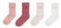 4 paires de chaussettes bébé rose rose - 1000017552 - HEMA