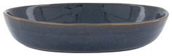 hohe Schale Porto, 30 cm, reaktive Glasur, dunkelblau - 9602225 - HEMA