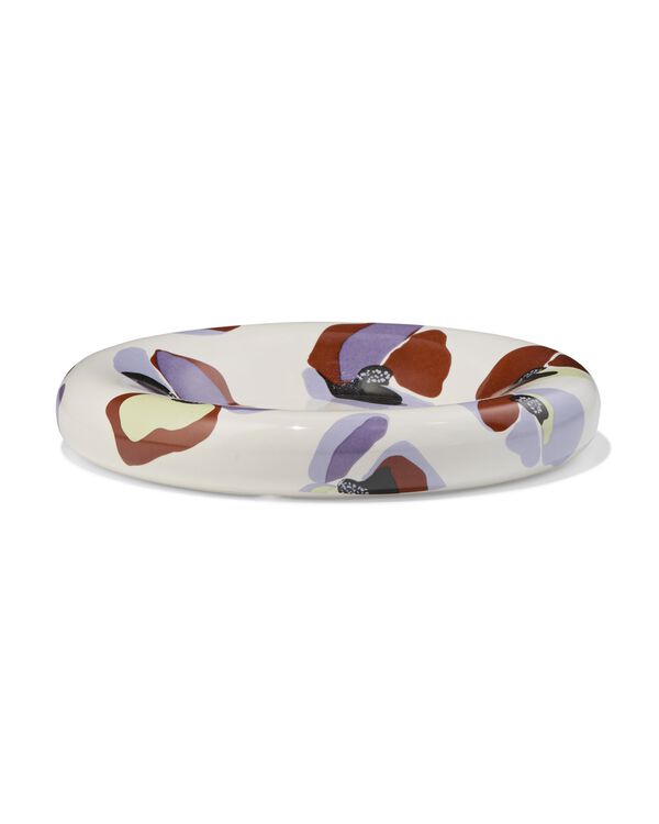 kaarsonderzetter ⌀20x3cm keramiek klaproos - 13326069 - HEMA