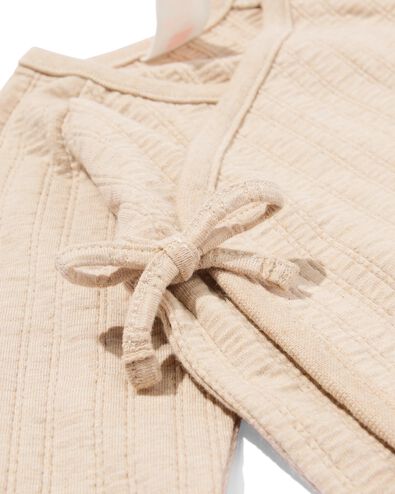 newborn T-shirt rib jersey ecru ecru - 33440020ECRU - HEMA