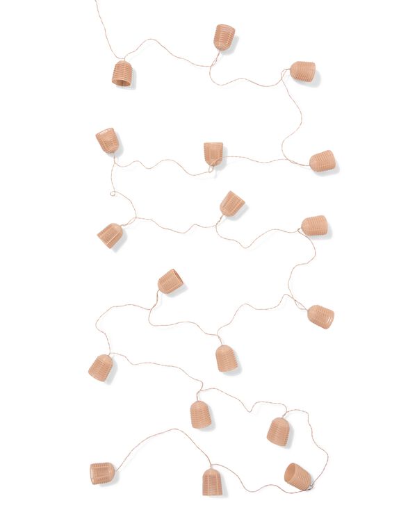 lichtsnoer 6.95m met 18 led lampenkapjes voor buiten - 41822245 - HEMA
