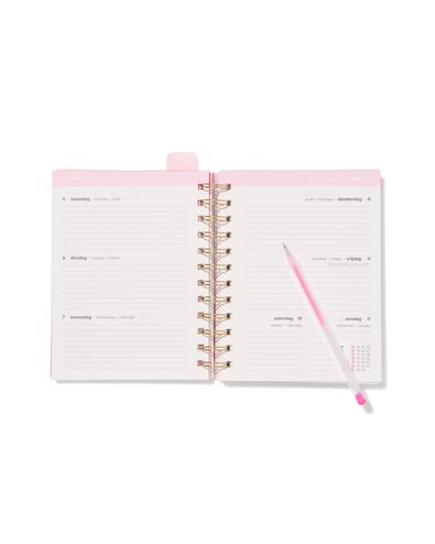 agenda scolaire avec encart 2026-2027 10x15cm fleur - 14505660 - HEMA