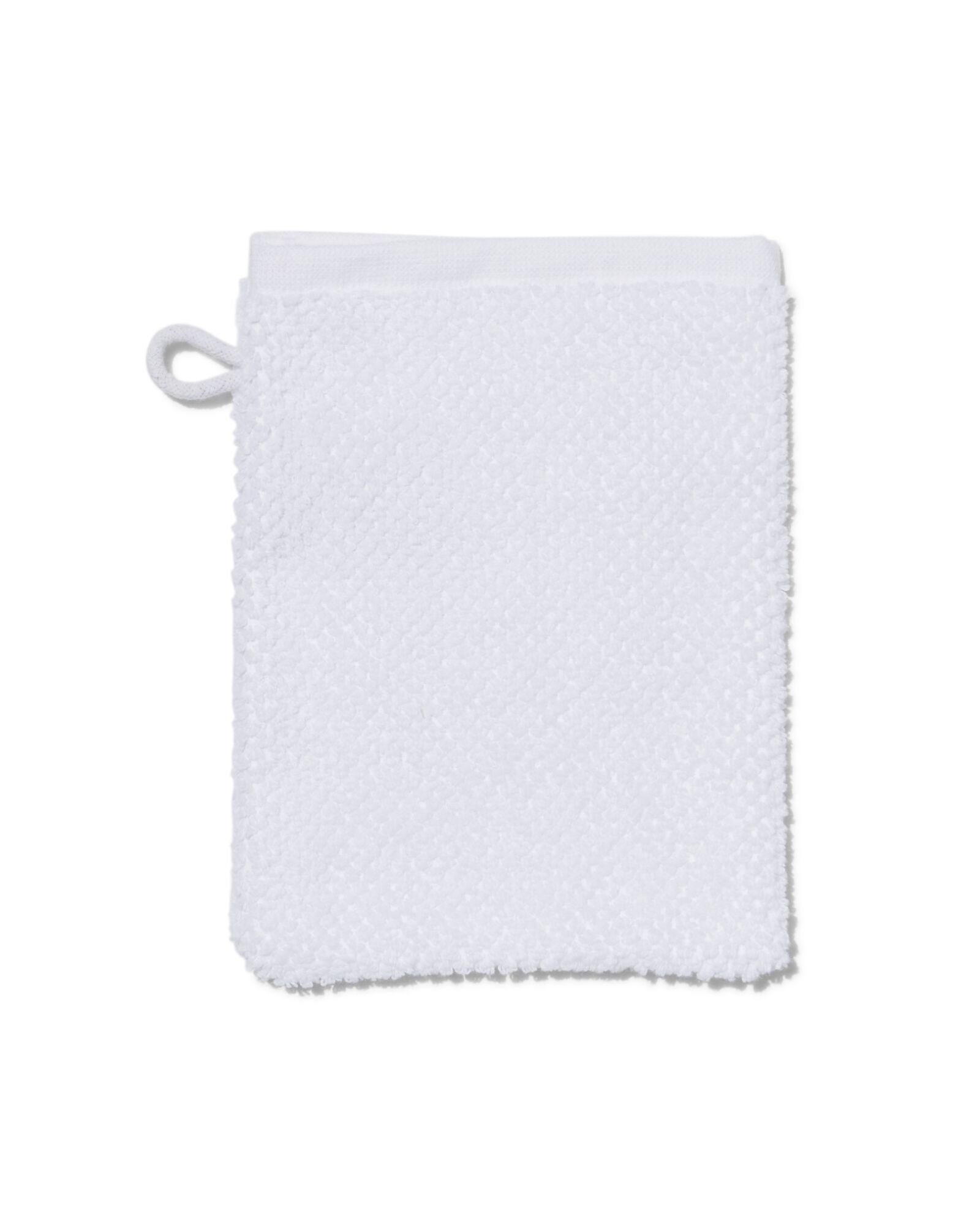 gant de toilette 2&egrave;me vie coton recycl&eacute; 16x21 blanc - 5240208 - HEMA