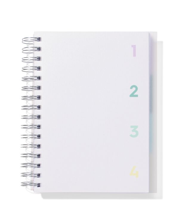 cahier &agrave; spirale 4-en-1 A5 lign&eacute; - 14100179 - HEMA