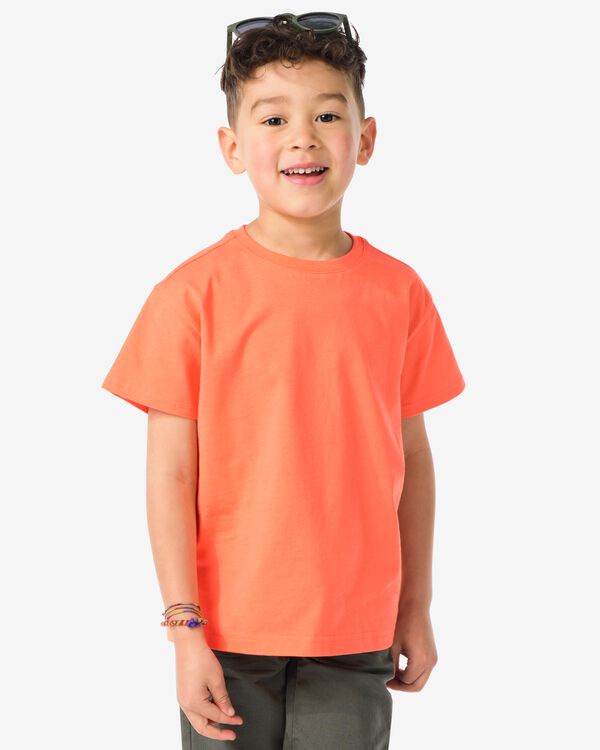 kinder t-shirt  oranje oranje - 30791511ORANGE - HEMA