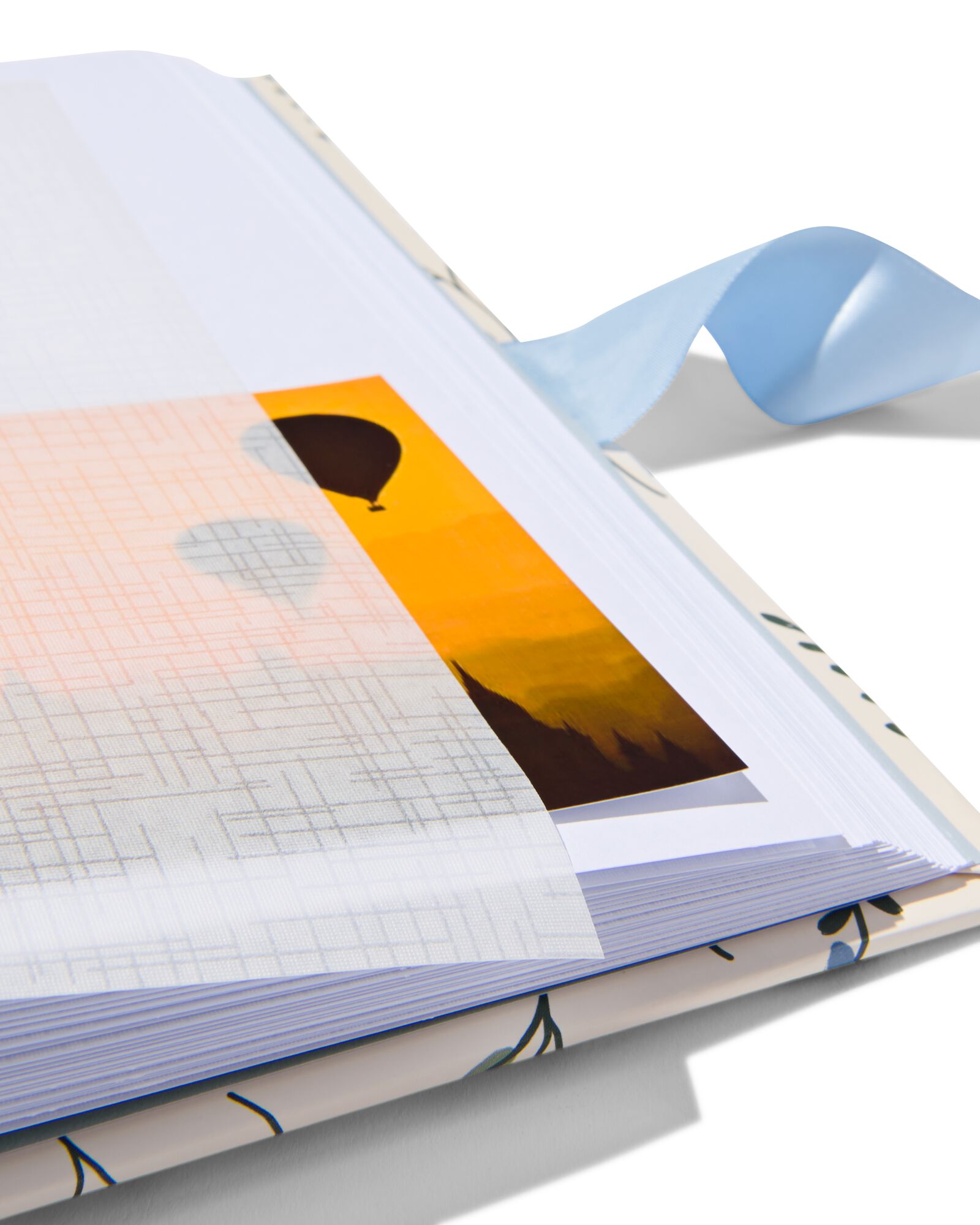 Fotoalbum mit Schleife, 24 x 24.5 cm, Papier, Blumen - 14650218 - HEMA