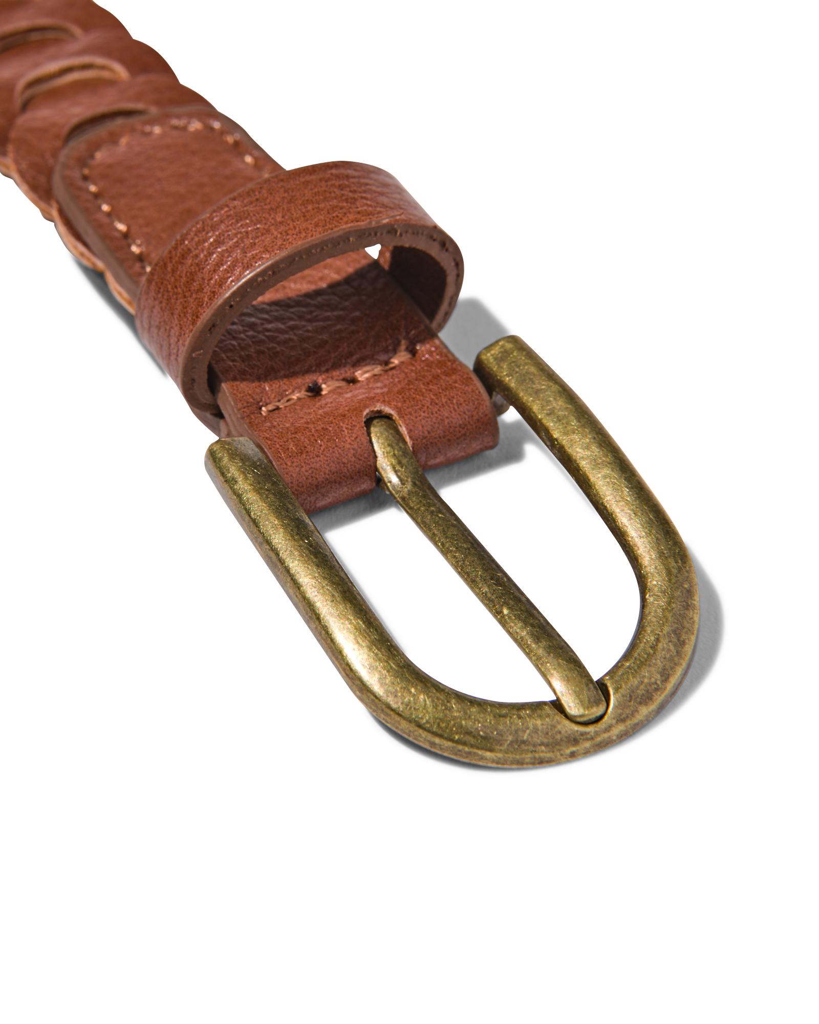 Ceinture Tressée Marron à Nouer 140 Cm – Femme, Simili Cuir, Très Bon état
