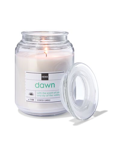 bougie parfum&eacute;e dans un pot en verre &Oslash;10x14 dawn - 13502487 - HEMA