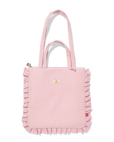 Tasche, 36 x 37,5 cm, Seersucker, R&uuml;schen, kariert - 61104518 - HEMA