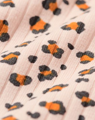 newborn meegroei overslag body rib dieren  zalmroze zalmroze - 33438520SALMONPINK - HEMA