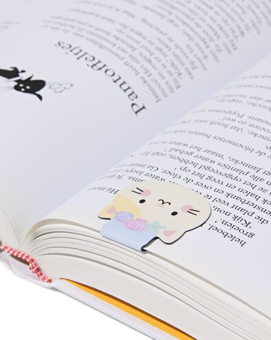 magnetische boekenleggers 21.5x6cm kat - 3 stuks - 14800552 - HEMA