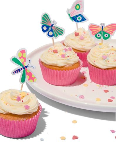 24er-Cupcake-Set, Schmetterlinge - 14200430 - HEMA