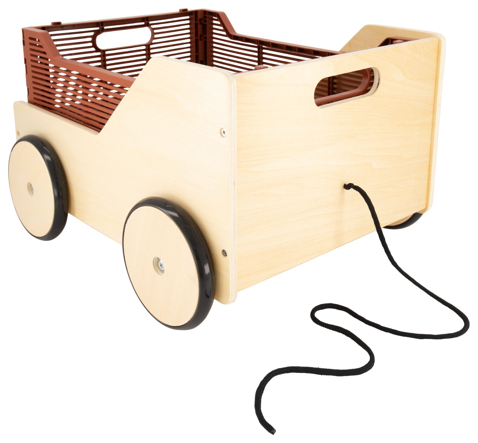chariot pour caisse pliante bois 36.5x42x27 - 13222077 - HEMA