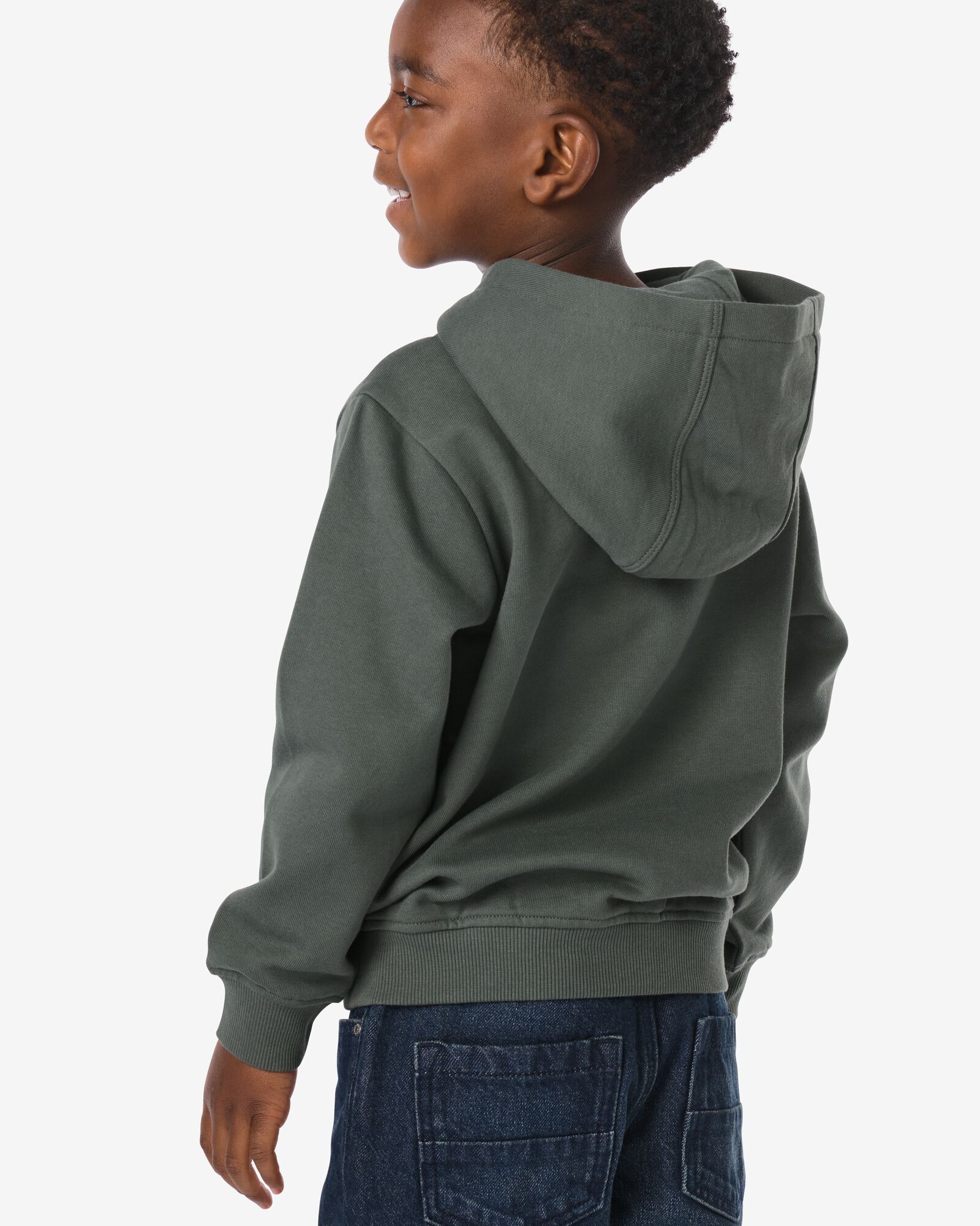 kinderhoodie donkergroen donkergroen - 30703508DARKGREEN - HEMA